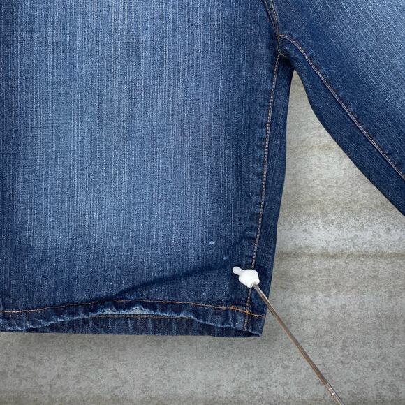 Vintage Skater Wide Leg Jean Shorts Outback Rider Dark Wash Baggy 14" Inseam Y2K - Picture 7 of 7